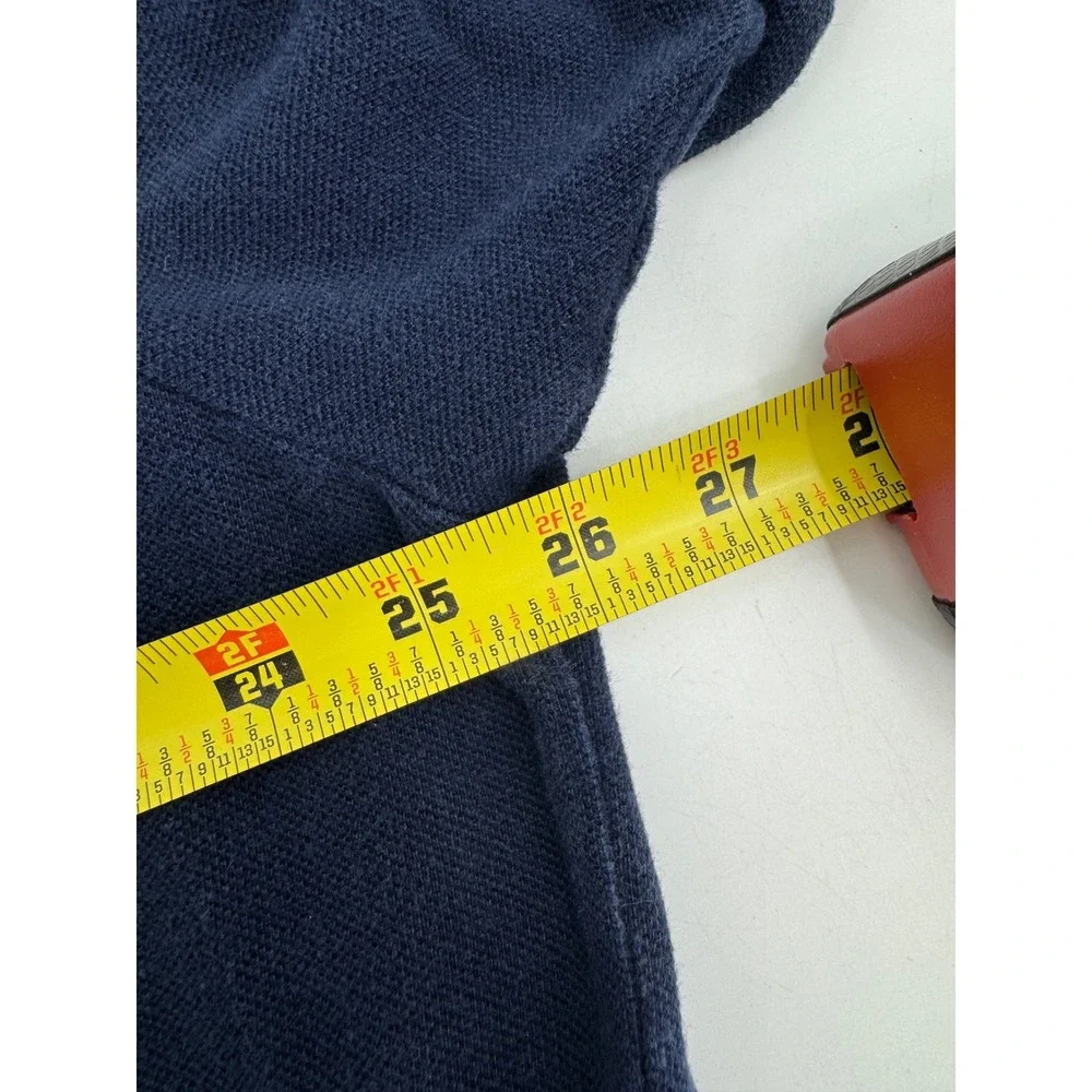 VTG Polo Ralph Lauren The Big‎ Shirt Navy Blue Crest Pocket Polo Mens Medium M